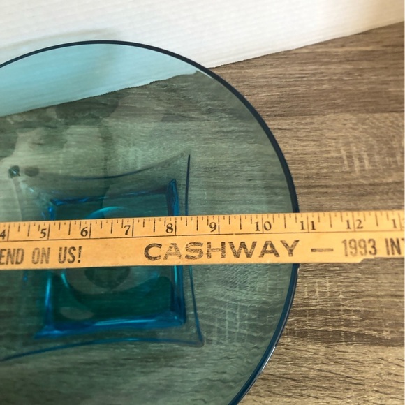 Vtg Hazel Atlas Colonial Capri Blue Serving Bowl - Picture 12 of 14